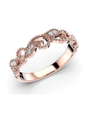 Festive Saga filigree diamond ring 585-010-PK