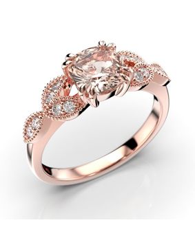 Festive Madison morganite diamond ring 586-092M-PK