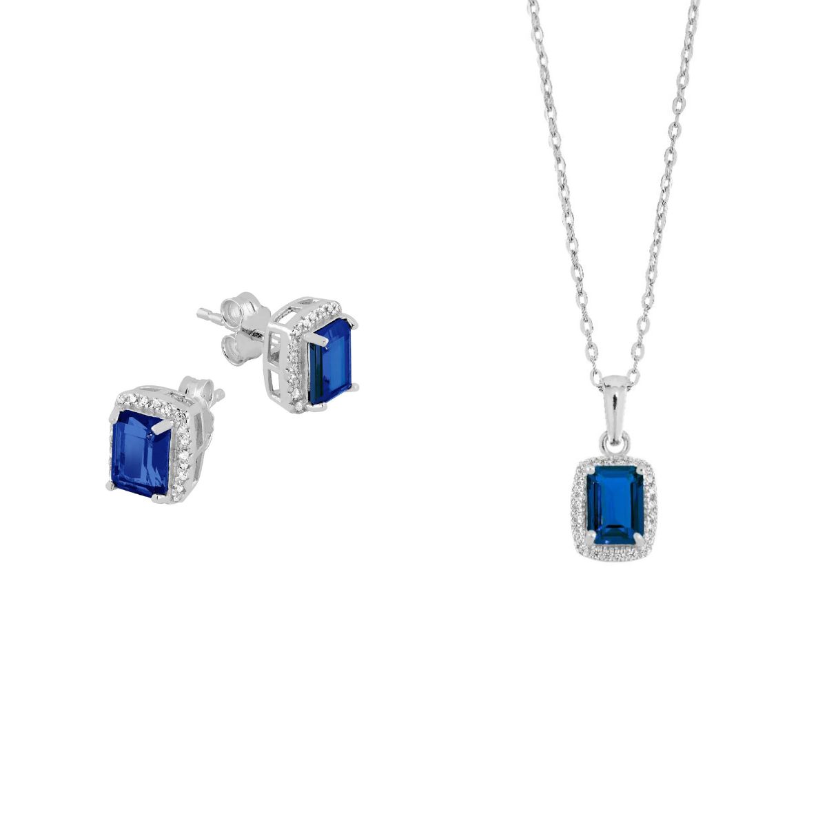 Lykka Casuals blue halo jewelry set