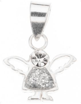 Silver Bar Kerub pendant clear 10 mm 5883