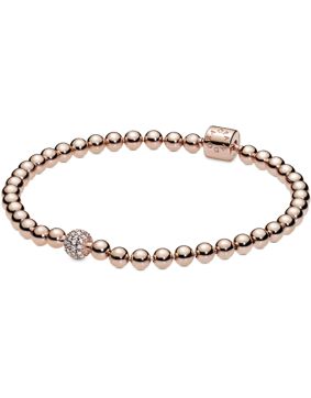Pandora Beads & Pave Rose Gold Plated bracelet 588342CZ-19