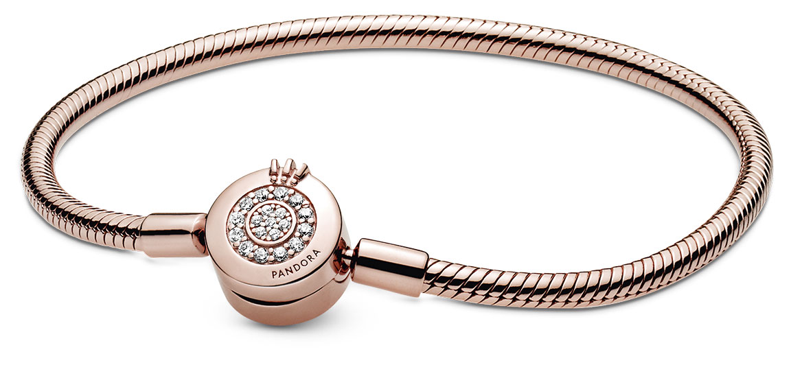 Pandora Moments Sparkling Crown O Snake Chain Bracelet 589046C01