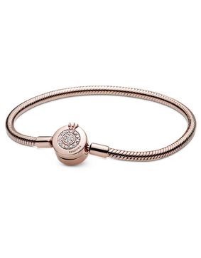Pandora Moments Sparkling Crown O Snake Chain Bracelet 589046C01