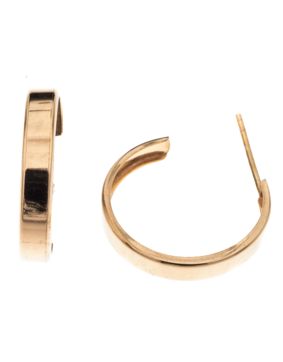Silver Bar hoops 3-17 goldplated 5898