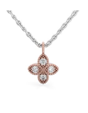 Festive Lotus diamond pendant 590-012R-PK