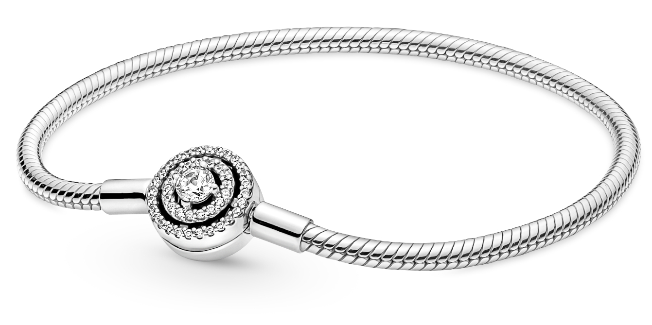 Pandora Moments Halo Snake Chain Bracelet 590038C01