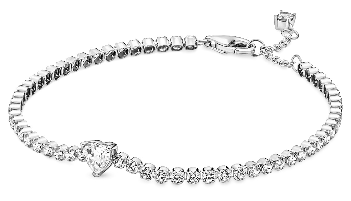 Pandora Sparkling Heart Tennis Bracelet 590041C01