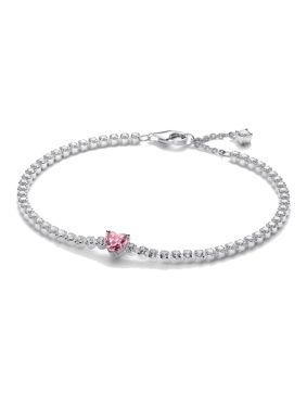 Pandora Timeless pink heart tennis bracelet 590041C03