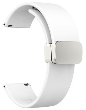 Tiera silicone band with magnetic clasp white 20 mm