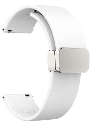 Tiera silicone band with magnetic clasp white 20 mm 