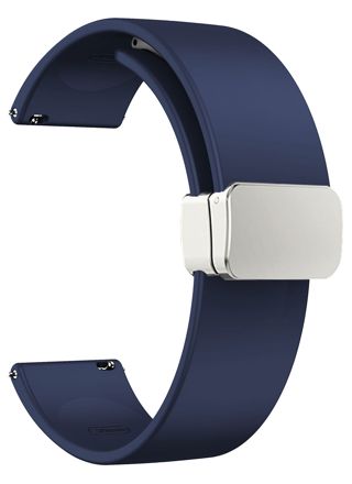 Tiera silicone band with magnetic clasp dark blue 20 mm 
