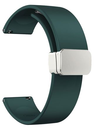 Tiera silicone band with magnetic clasp green 20 mm 