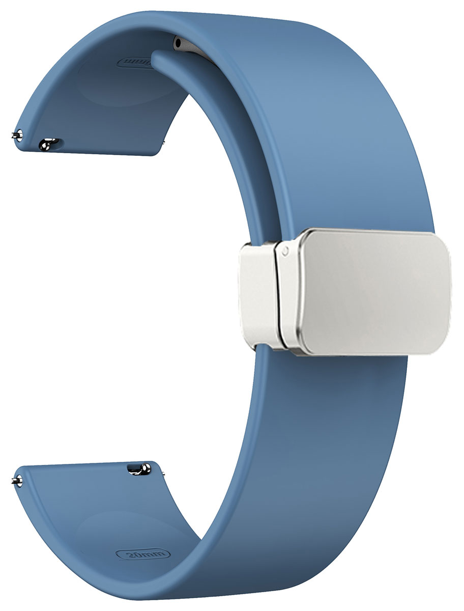 Tiera silicone band with magnetic clasp light blue 20 mm 