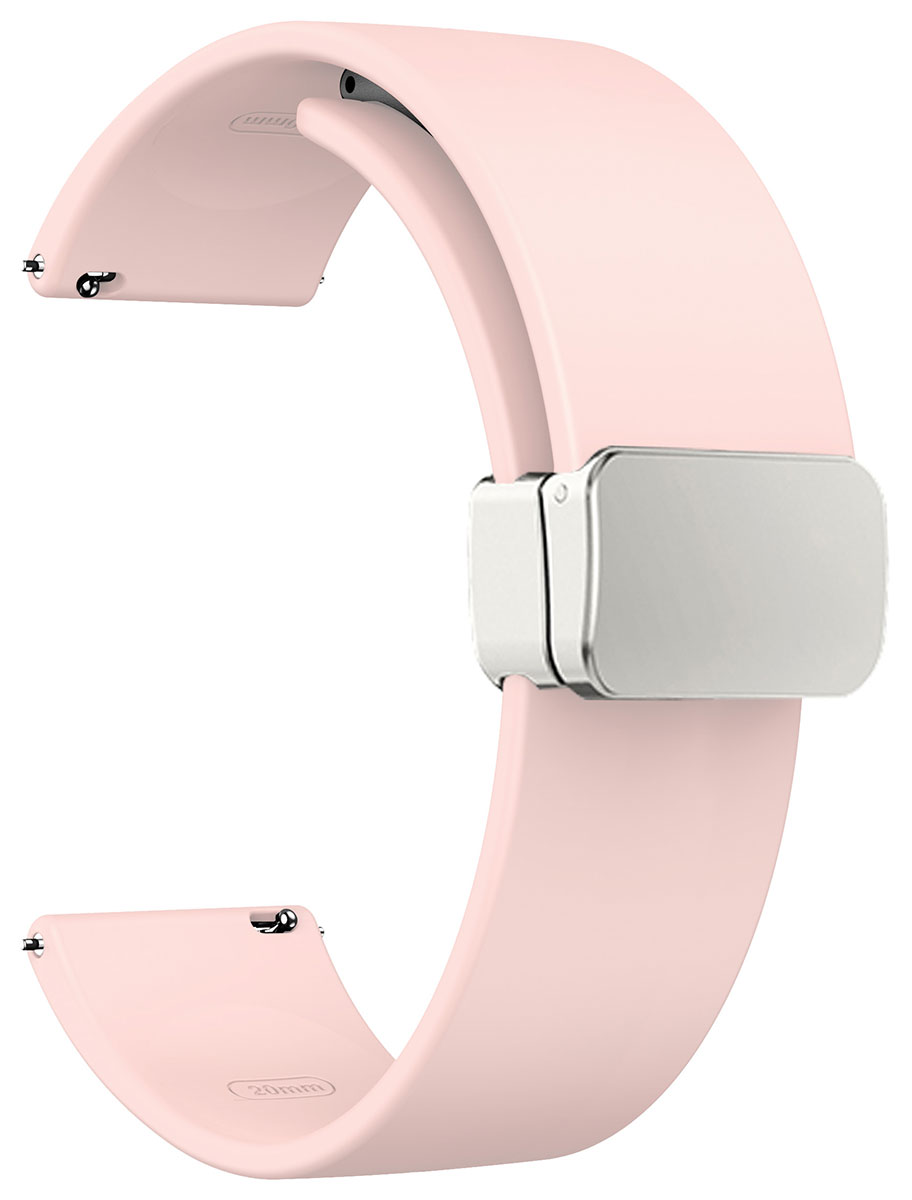 Tiera silicone band with magnetic clasp pink 20 mm 