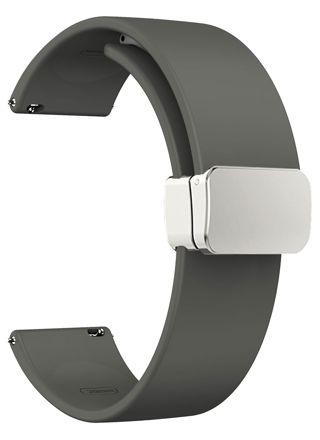 Tiera silicone band with magnetic clasp gray 20 mm 