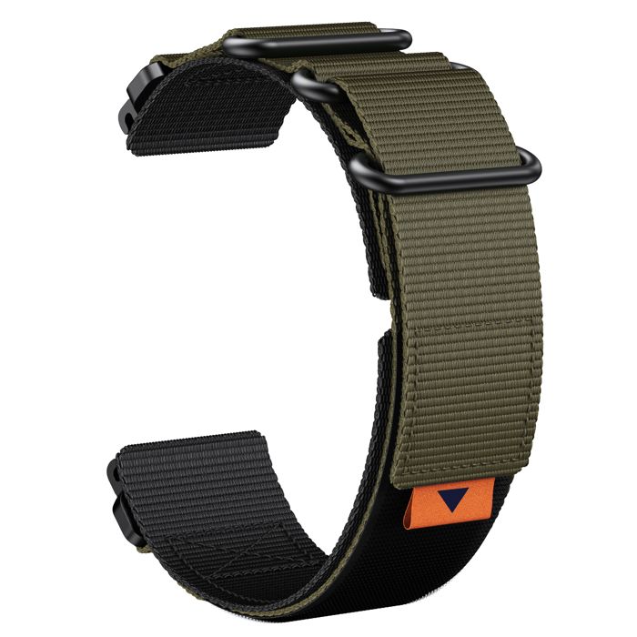 Tiera Garmin Fenix nylon band with quick release green 22 mm