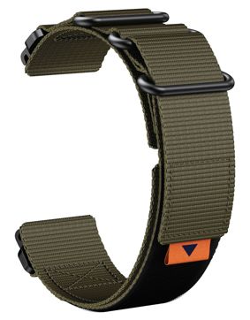 Tiera Garmin Fenix nylon band with quick release green 26 mm