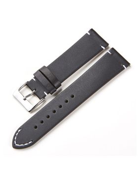 Tiera black leather strap with quick release