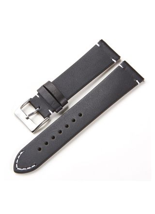Tiera black leather strap with quick release