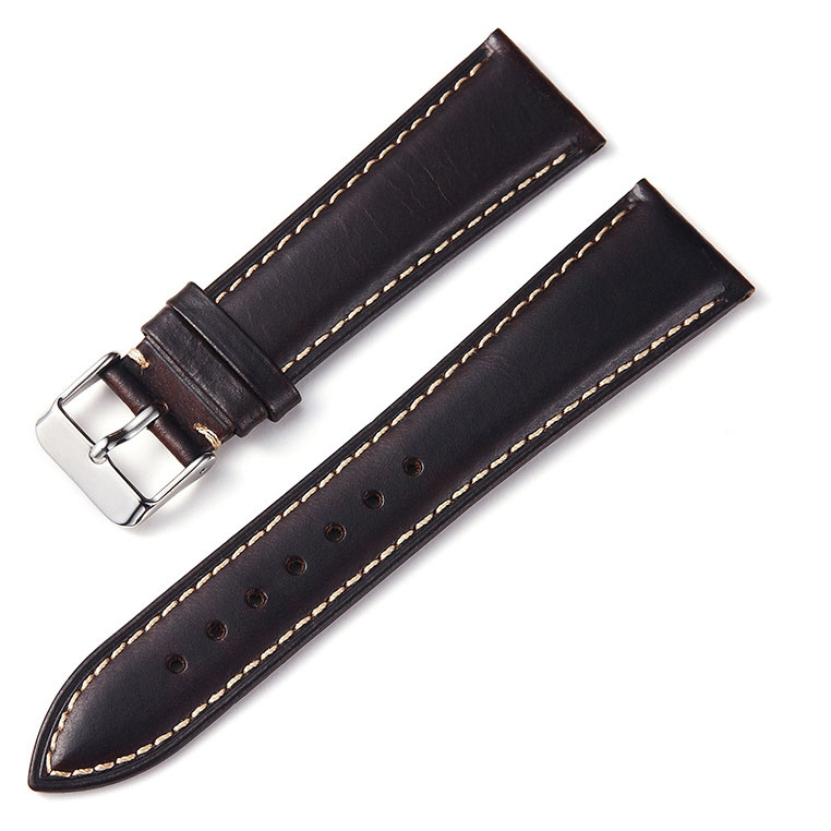 Tiera Oil Wax leather strap dark brown