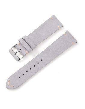 Tiera suede leather strap light gray