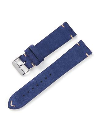 Tiera suede leather strap dark blue