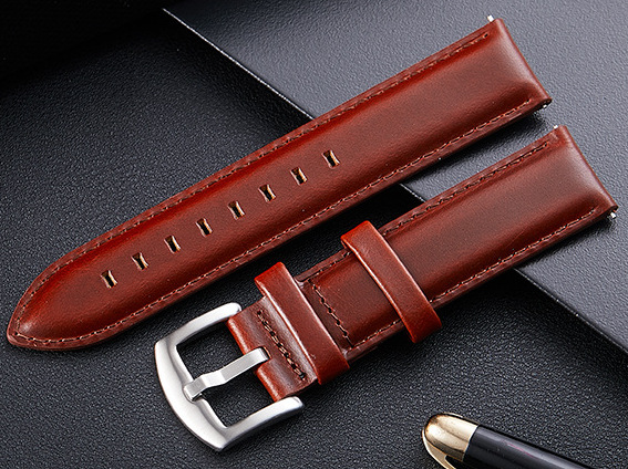 Tiera Classic leather strap light brown 18 mm