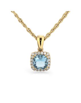 Festive Elsa aquamarine diamond pendant 592-090A-KK