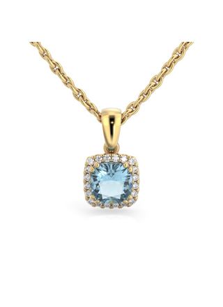 Festive Elsa aquamarine diamond pendant 592-090A-KK