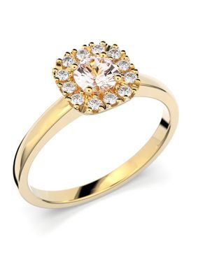 Festive Josefiina morganite halo diamond ring 596-042M-KK