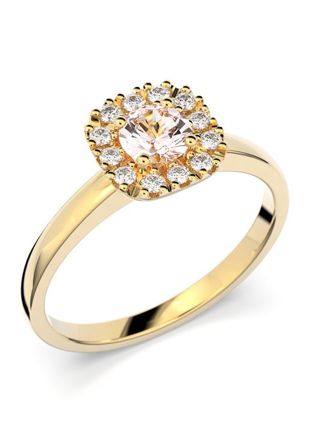 Festive Josefiina morganite halo diamond ring 596-042M-KK
