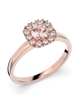 Festive Josefiina morganite halo diamond ring 596-042M-PK