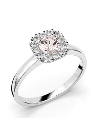 Festive Josefiina morganite halo diamond ring 596-042M-VK