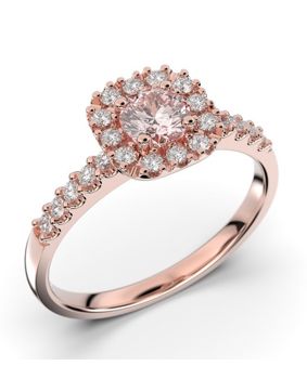 Festive Josefiina morganite halo diamond ring 597-052M-PK