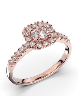 Festive Josefiina morganite halo diamond ring 597-052M-PK