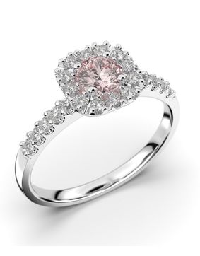 Festive Josefiina morganite halo diamond ring 597-052M-VK