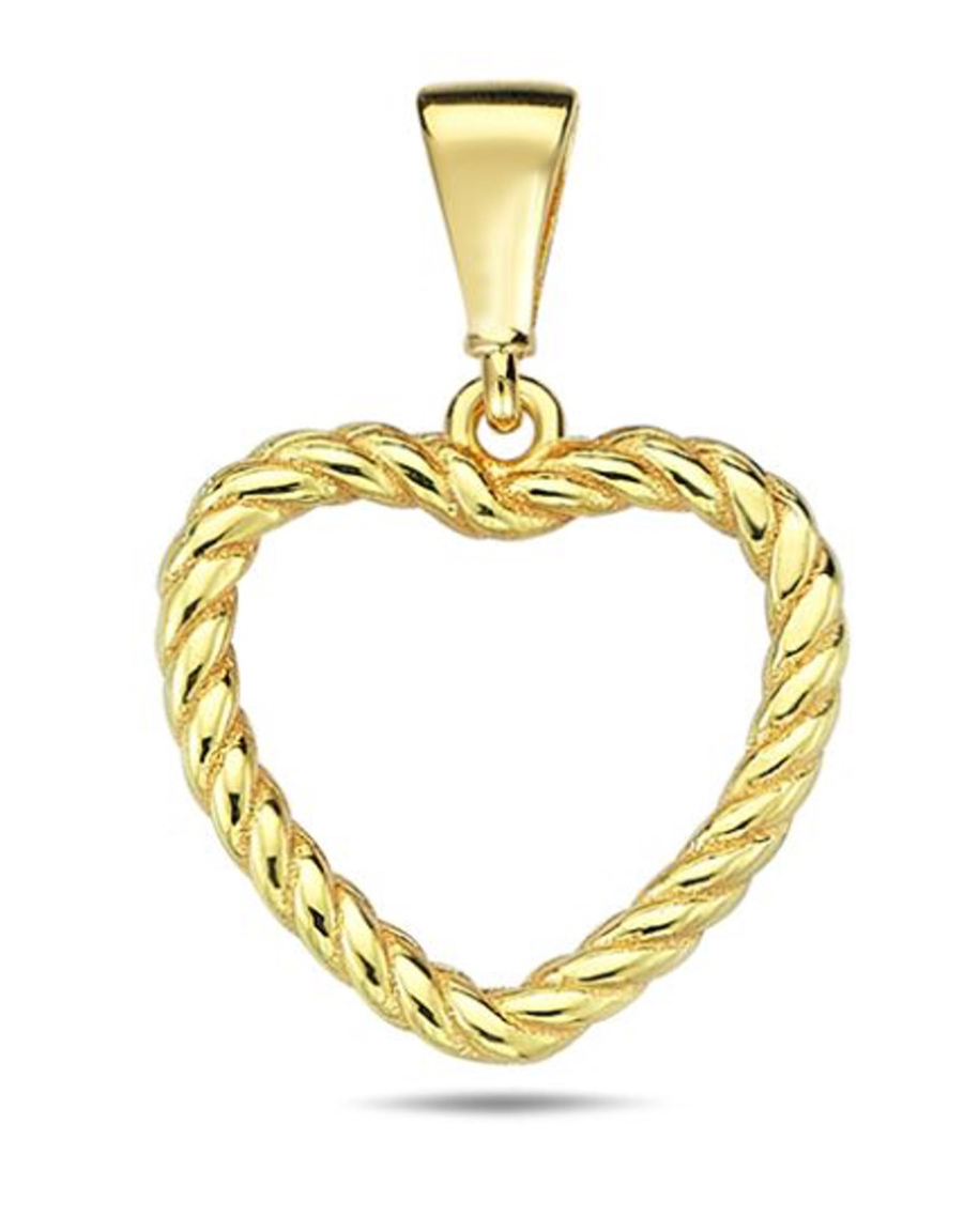 Gold-plated heart pendant twisted 