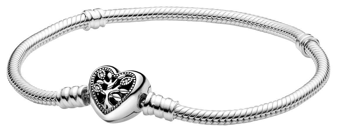 Heart clasp snake shop chain bracelet