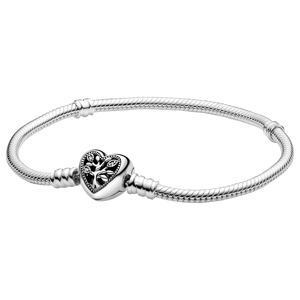 Pandora Moments Family Tree Heart Snake Chain Bracelet 598827C01
