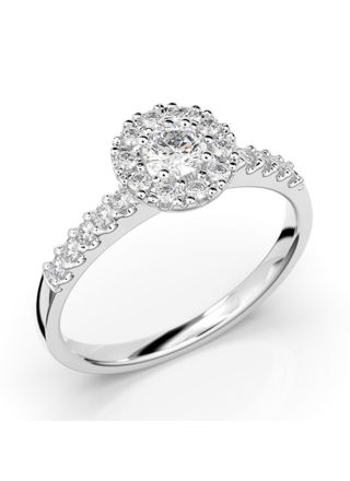 Festive Annabella halo diamond ring 599-038-VK