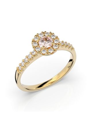 Festive Annabella morganite halo diamond ring 599-038M-KK
