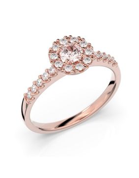 Festive Annabella morganite halo diamond ring 599-038M-PK