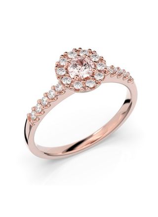Festive Annabella morganite halo diamond ring 599-038M-PK
