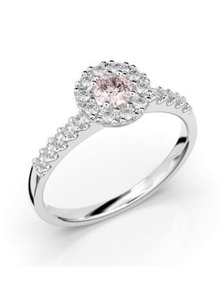 Festive Annabella morganite halo diamond ring 599-038M-VK