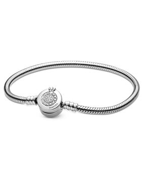 Pandora Moments Sparkling Crown O Snake Chain Bracelet 599046C01