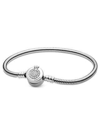 Pandora Moments Sparkling Crown O Snake Chain Bracelet 599046C01
