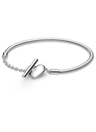 Pandora Moments Bracelet Engravable Heart T-Bar 599285C00