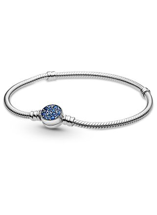 Pandora Moments Bracelet Sparkling Blue Disc Clasp 599288C01