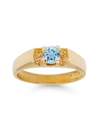 Gold babtism ring 6003aqua