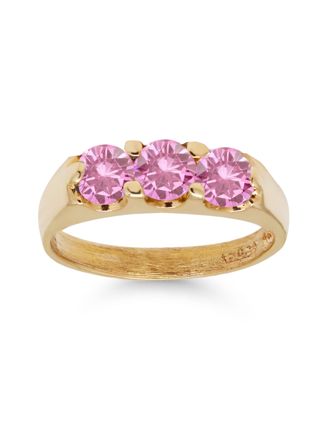 Gold babtism ring 6014pink